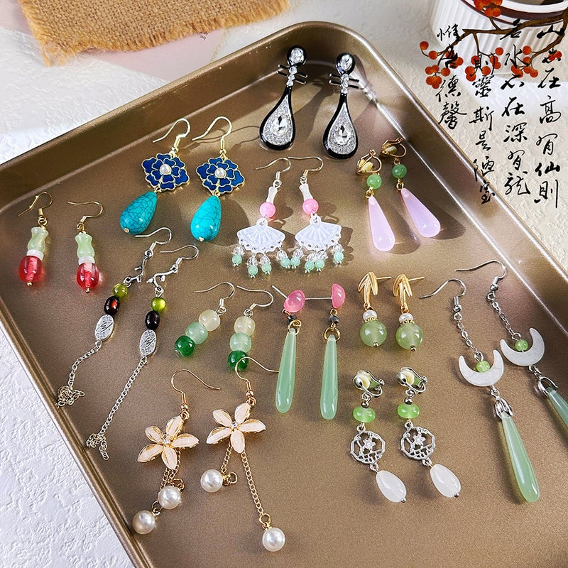 New Chinese Antique Tassel Earrings National Style Elegant Horse Face Skirt Earrings Vintage Light Luxury High-End Yiwu Accessories Women - Image 3